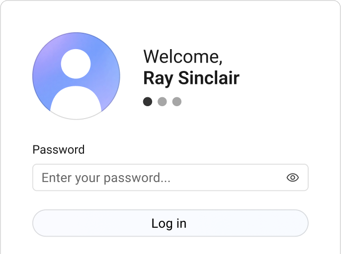 Display manager greeter modal
